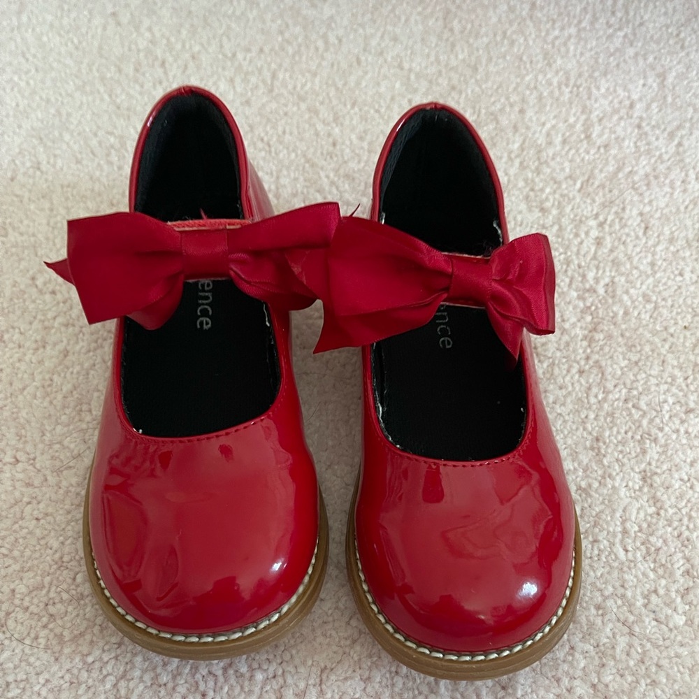 Toddler size 10 red shoes